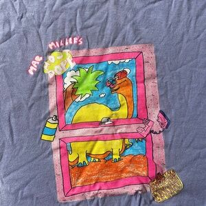 VTG Mac Miller's Most Dope Cartoon Graphic Tee - Lavender, Yellow, Pink